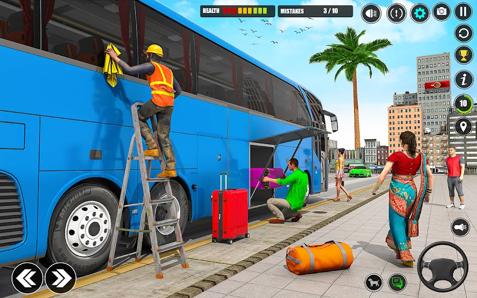 City Bus Simulator 3D Bus Game (Симулятор городского автобуса 3D  игра   ) [МОД: Меню, Бесконечные монеты и Открытые уровни] Screenshot 3