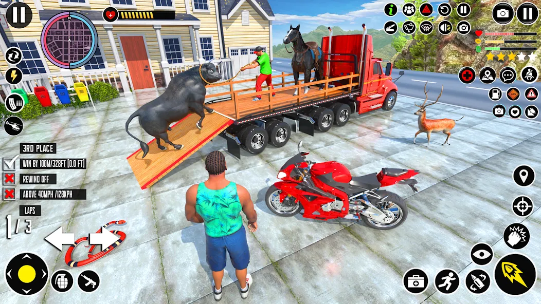 Animal Transport Truck Game 3D (Игра Грузовик для перевозки животных) [МОД: Деньги, Монеты и Меню MOD] Screenshot 1