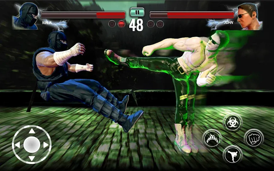 Ninja Games Fighting: Kung Fu (Ниндзя Игры Борьбы) [МОД: Все открыто, Дополнительные деньги и Меню MOD] Screenshot 2