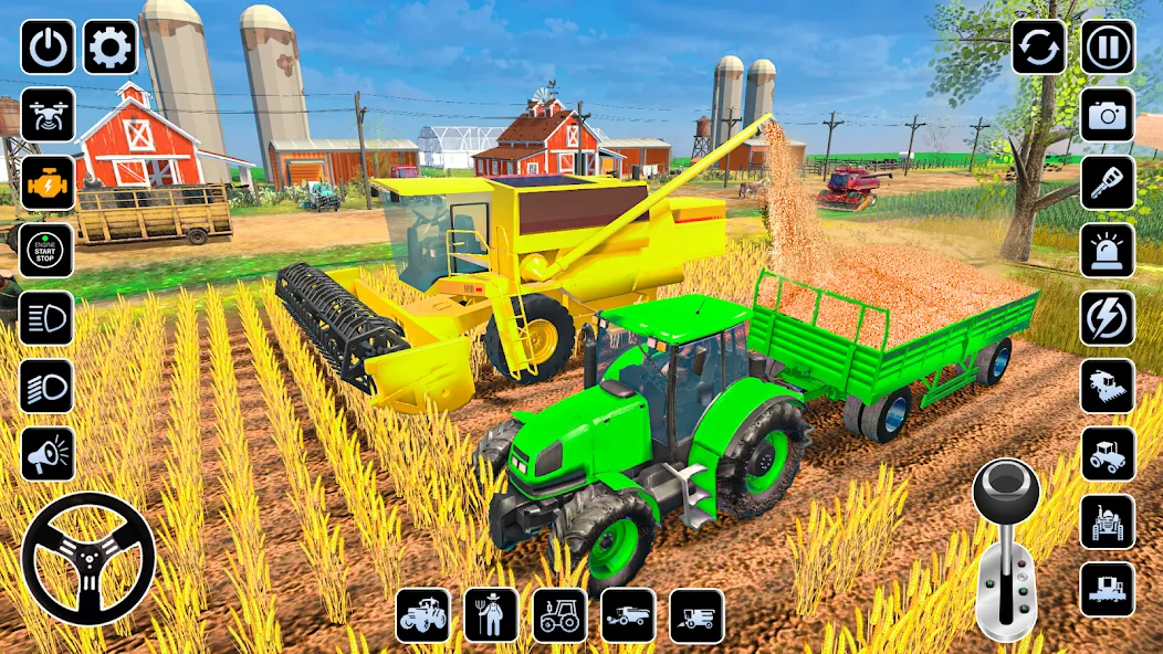 Farming Games & Tractor Games [МОД: Много монет, Открытые уровни и Мега MOD] Screenshot 4