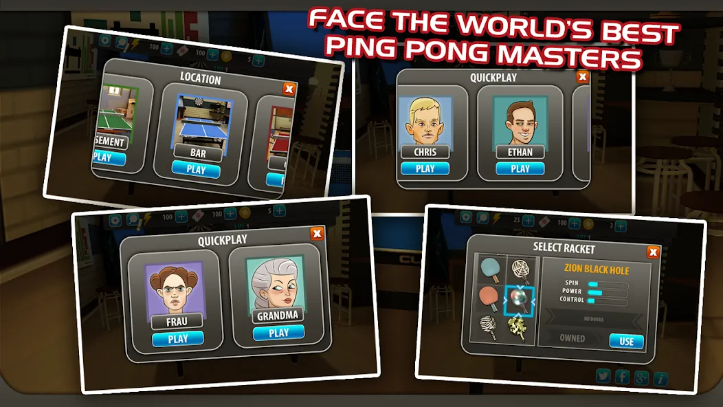 Ping Pong Masters (Пингпонг мастера) [МОД: Бесконечные деньги, Монеты и Мега MOD] Screenshot 5