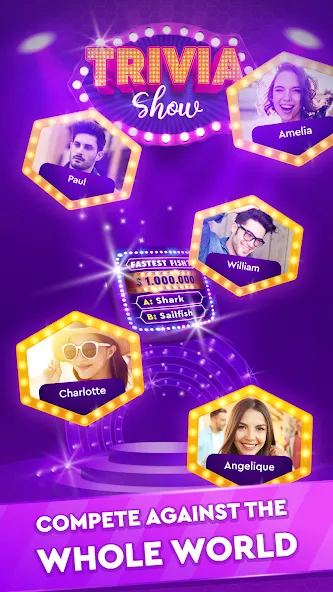 Trivia Show: TV Word Quiz Game [МОД: Все открыто, Дополнительные деньги и Меню MOD] Screenshot 2