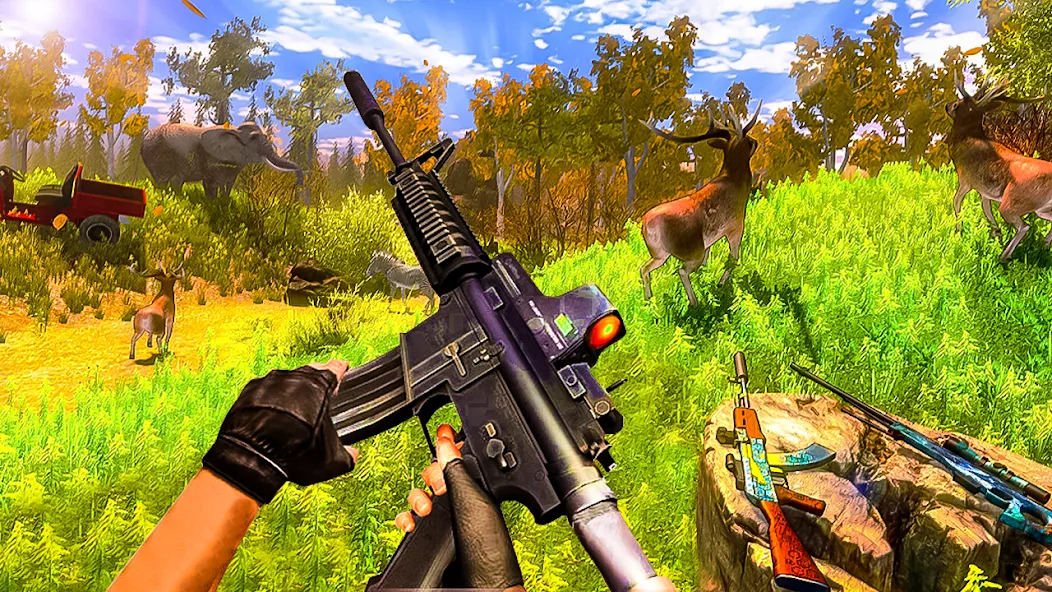 Animal Hunting -Shooting Games (Энимал Хантинг) [МОД: Много денег, Монет и Все открыто] Screenshot 2