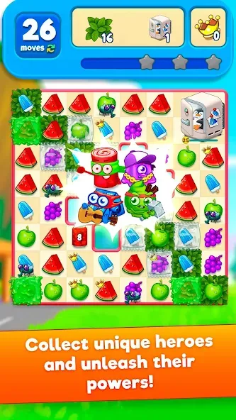 Sugar Heroes - match 3 game [МОД: Много денег, Монет и Все открыто] Screenshot 2