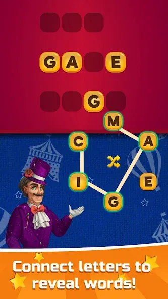 Circus Words: Magic Puzzle [МОД: Много денег, Монет и Все открыто] Screenshot 3