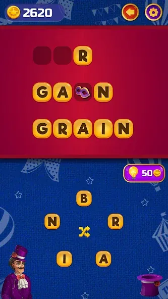 Circus Words: Magic Puzzle [МОД: Много денег, Монет и Все открыто] Screenshot 4