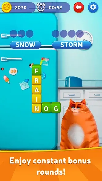 Kitty Scramble: Word Game [МОД: Много монет, Открытые уровни и Мега MOD] Screenshot 3