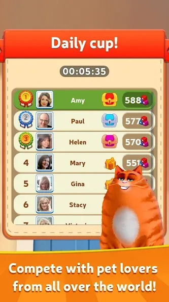 Kitty Scramble: Word Game [МОД: Много монет, Открытые уровни и Мега MOD] Screenshot 4