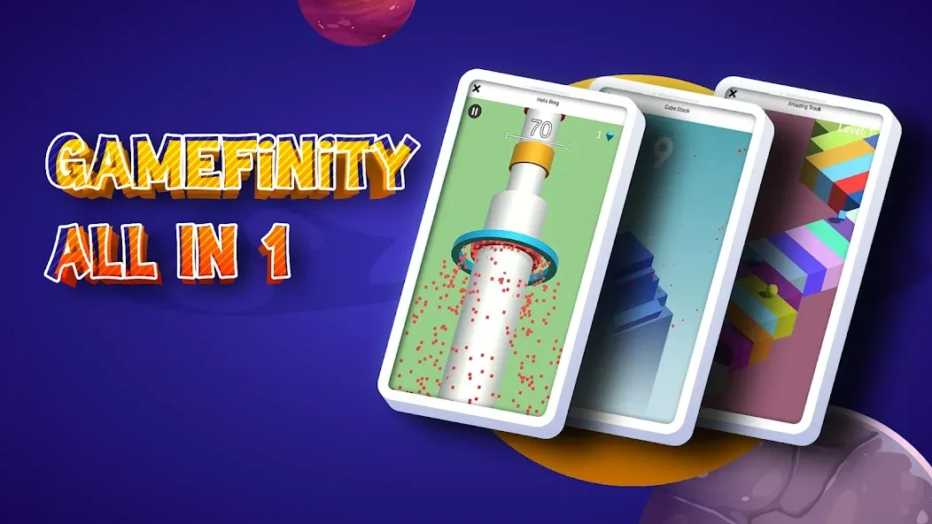 GameFinity: Arcade Mini games [МОД: Много монет, Открытые уровни и Мега MOD] Screenshot 1