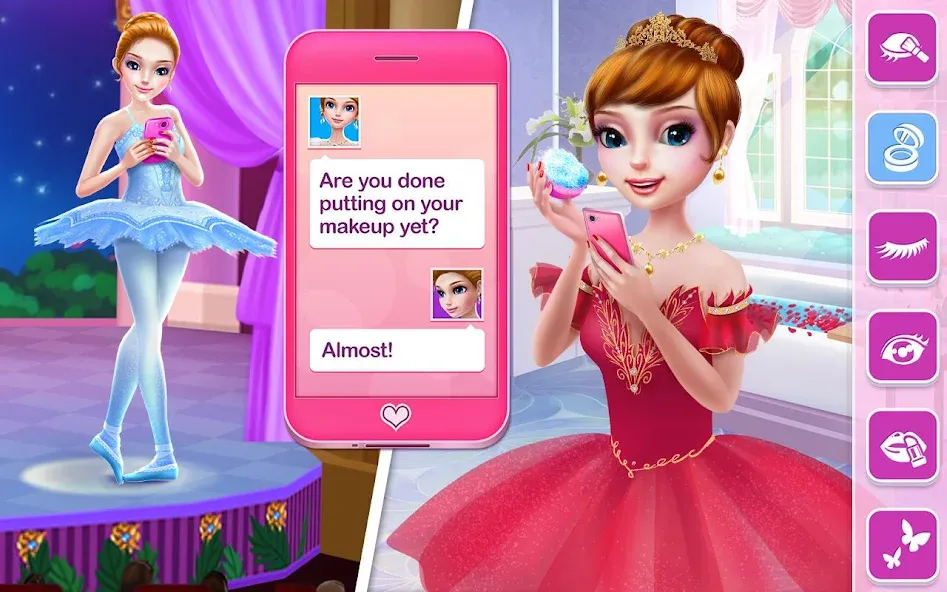 Pretty Ballerina - Girl Game [МОД: Меню, Бесконечные монеты и Открытые уровни] Screenshot 4