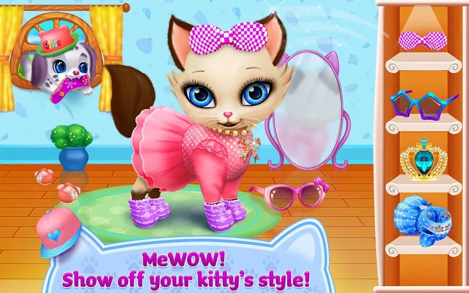 Kitty Love - My Fluffy Pet [МОД: Меню, Бесконечные монеты и Открытые уровни] Screenshot 1