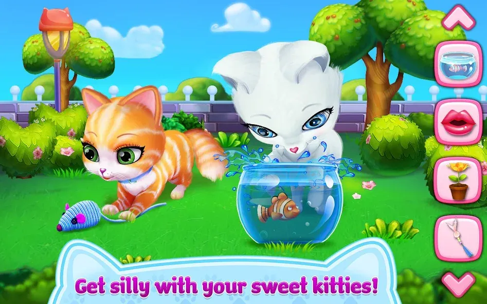 Kitty Love - My Fluffy Pet [МОД: Меню, Бесконечные монеты и Открытые уровни] Screenshot 2