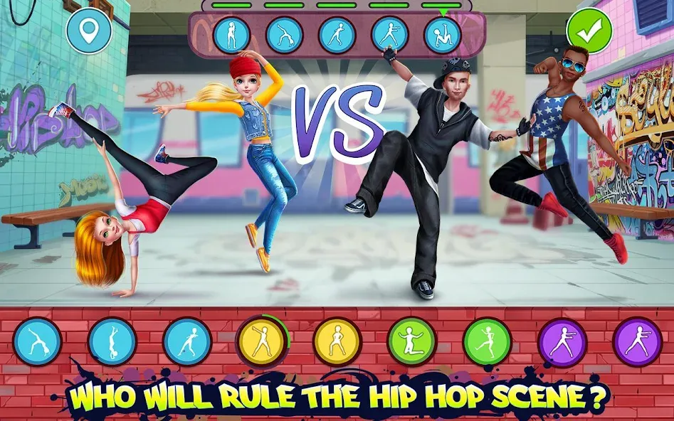 Hip Hop Battle - Girls vs Boys [МОД: Все открыто, Дополнительные деньги и Меню MOD] Screenshot 1