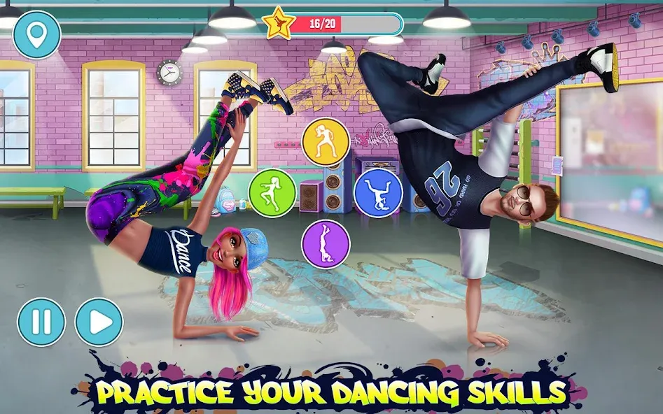 Hip Hop Battle - Girls vs Boys [МОД: Все открыто, Дополнительные деньги и Меню MOD] Screenshot 3
