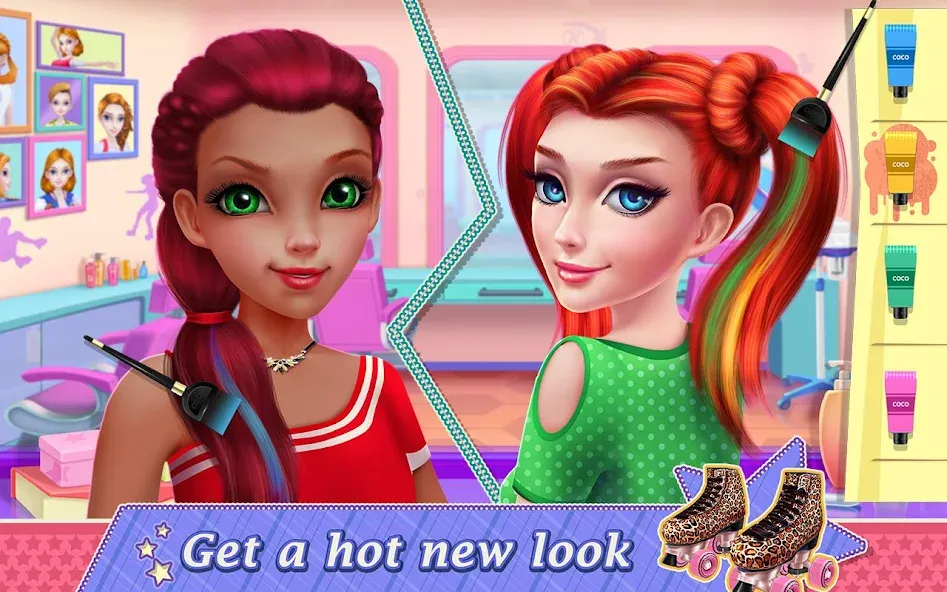 Roller Skating Girls [МОД: Много денег, Монет и Все открыто] Screenshot 3