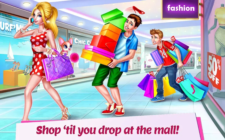 Shopping Mall Girl: Chic Game [МОД: Меню, Бесконечные монеты и Открытые уровни] Screenshot 1