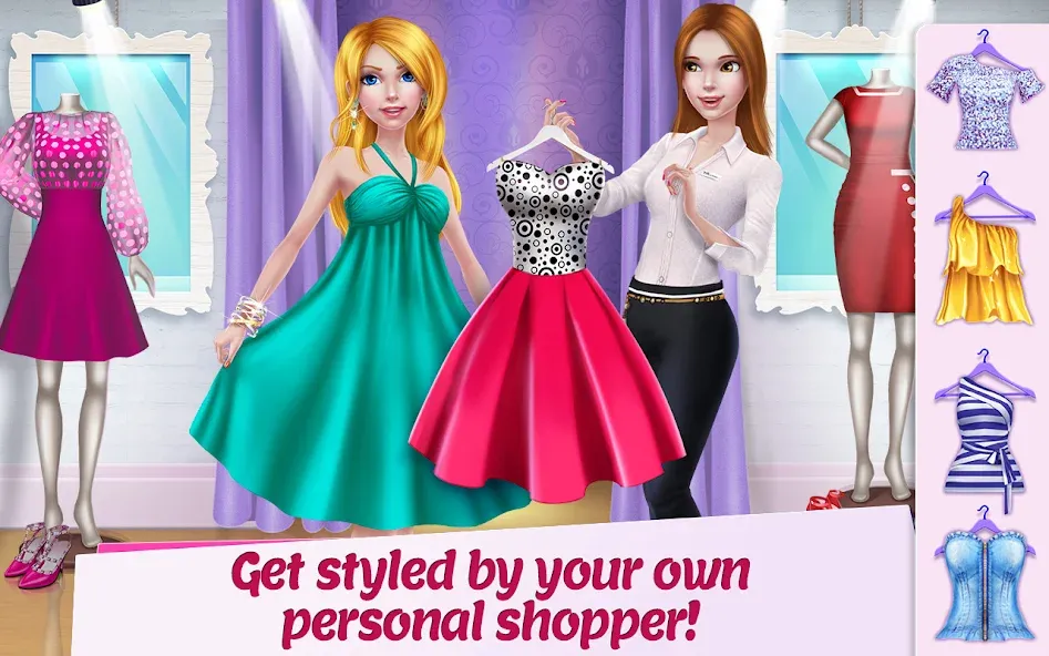 Shopping Mall Girl: Chic Game [МОД: Меню, Бесконечные монеты и Открытые уровни] Screenshot 3