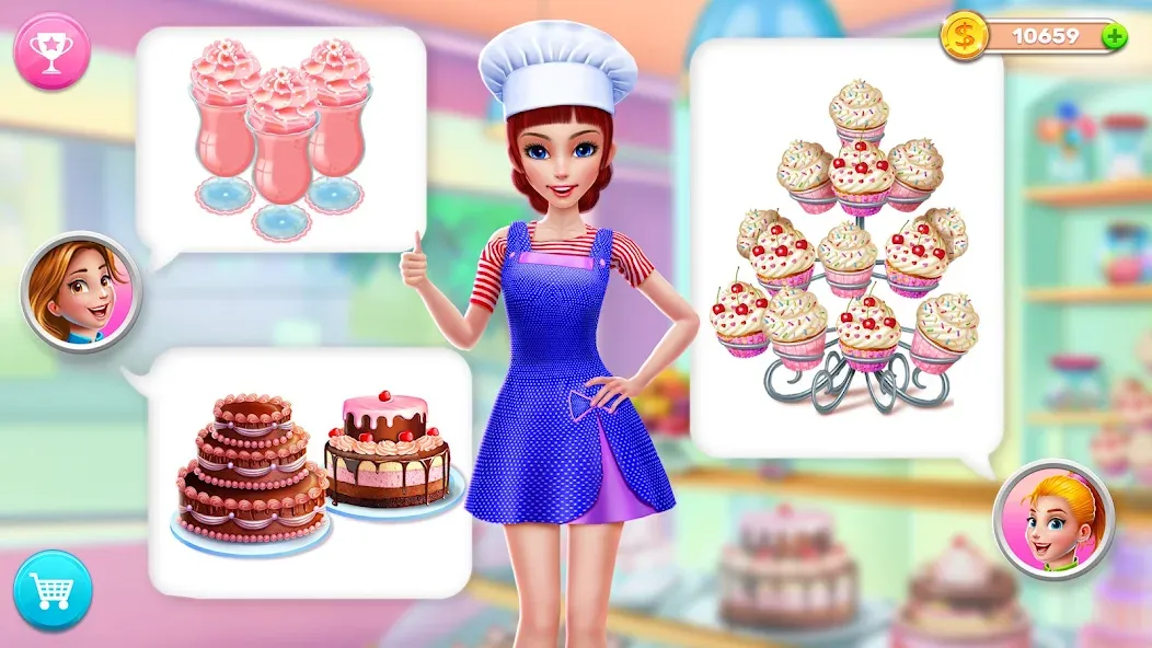 My Bakery Empire: Bake a Cake [МОД: Меню, Бесконечные монеты и Открытые уровни] Screenshot 4