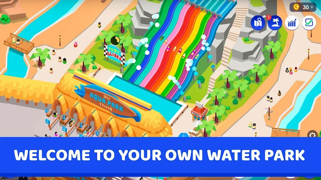 Idle Theme Park Tycoon (Айдел Тем Парк Тайкун) [МОД: Много денег, Монет и Все открыто] Screenshot 1