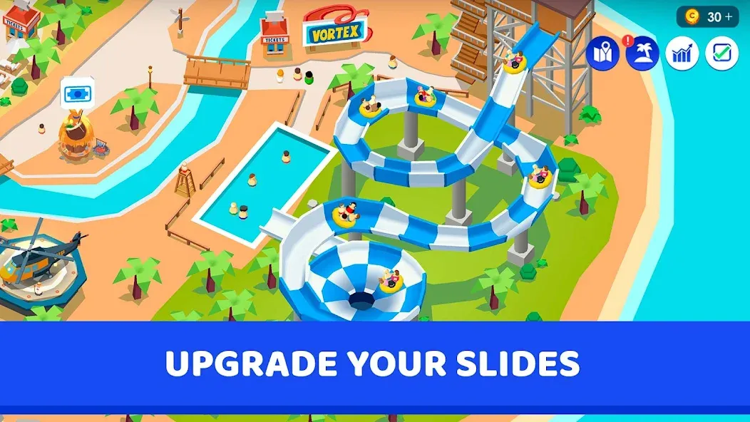 Idle Theme Park Tycoon (Айдел Тем Парк Тайкун) [МОД: Много денег, Монет и Все открыто] Screenshot 3