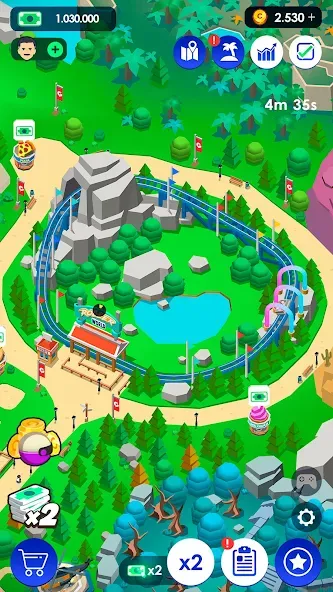 Idle Theme Park Tycoon (Айдел Тем Парк Тайкун) [МОД: Много денег, Монет и Все открыто] Screenshot 4