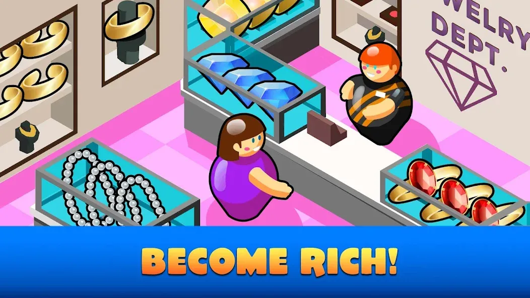 Idle Supermarket Tycoon－Shop (Айдл Супермаркет Тайкун) [МОД: Меню, Бесконечные монеты и Открытые уровни] Screenshot 4