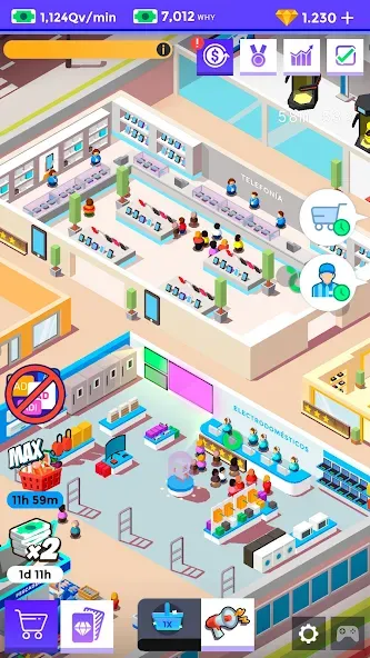 Idle Supermarket Tycoon－Shop (Айдл Супермаркет Тайкун) [МОД: Меню, Бесконечные монеты и Открытые уровни] Screenshot 5