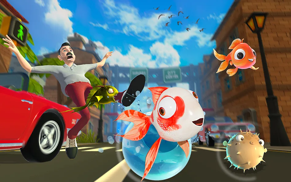 Piranha Escape Hungry Fish.io [МОД: Бесконечные деньги, Монеты и Мега MOD] Screenshot 1