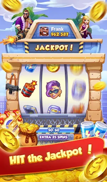 Coin Gangster - Spin Master (Коин Гангстер) [МОД: Бесконечные деньги, Монеты и Мега MOD] Screenshot 1