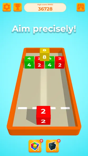 Chain Cube 2048: 3D merge game (Чейн Куб) [МОД: Много монет, Открытые уровни и Мега MOD] Screenshot 1