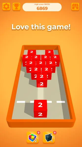 Chain Cube 2048: 3D merge game (Чейн Куб) [МОД: Много монет, Открытые уровни и Мега MOD] Screenshot 5