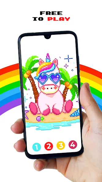 Pixel by Number™ - Pixel Art (Пиксель по номеру) [МОД: Бесконечные деньги, Монеты и Мега MOD] Screenshot 1