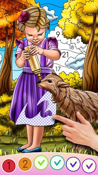 Color Swipe Coloring Book game [МОД: Много денег, Монет и Все открыто] Screenshot 2