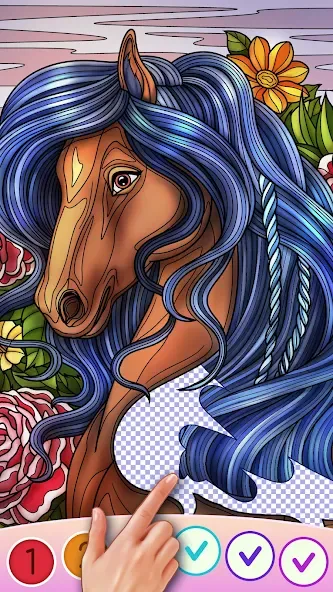 Color Swipe Coloring Book game [МОД: Много денег, Монет и Все открыто] Screenshot 5