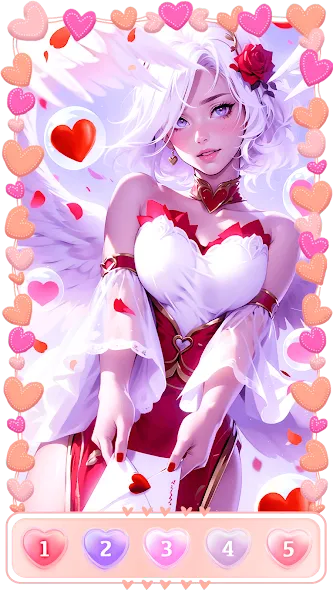 Love, Heart Coloring Book [МОД: Деньги, Монеты и Меню MOD] Screenshot 2