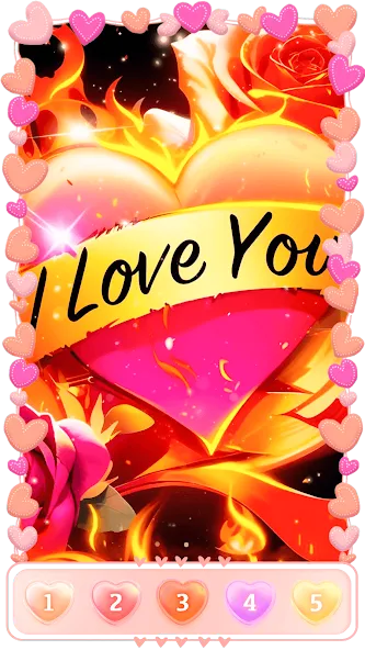 Love, Heart Coloring Book [МОД: Деньги, Монеты и Меню MOD] Screenshot 3