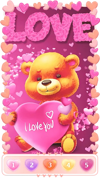 Love, Heart Coloring Book [МОД: Деньги, Монеты и Меню MOD] Screenshot 4