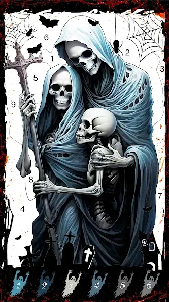 Death Park Coloring Games (Дэт Парк игры раскраски) [МОД: Много денег, Монет и Все открыто] Screenshot 1