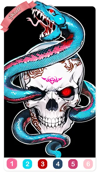 Tattoo Coloring games [МОД: Много денег, Монет и Все открыто] Screenshot 3
