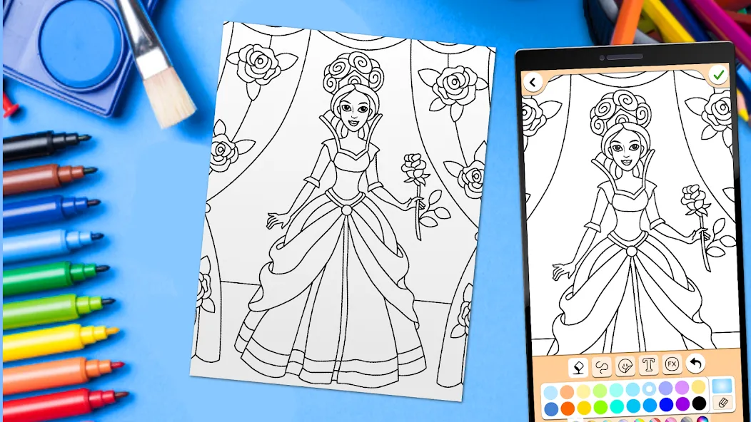 Coloring for girls and women [МОД: Много монет, Открытые уровни и Мега MOD] Screenshot 5