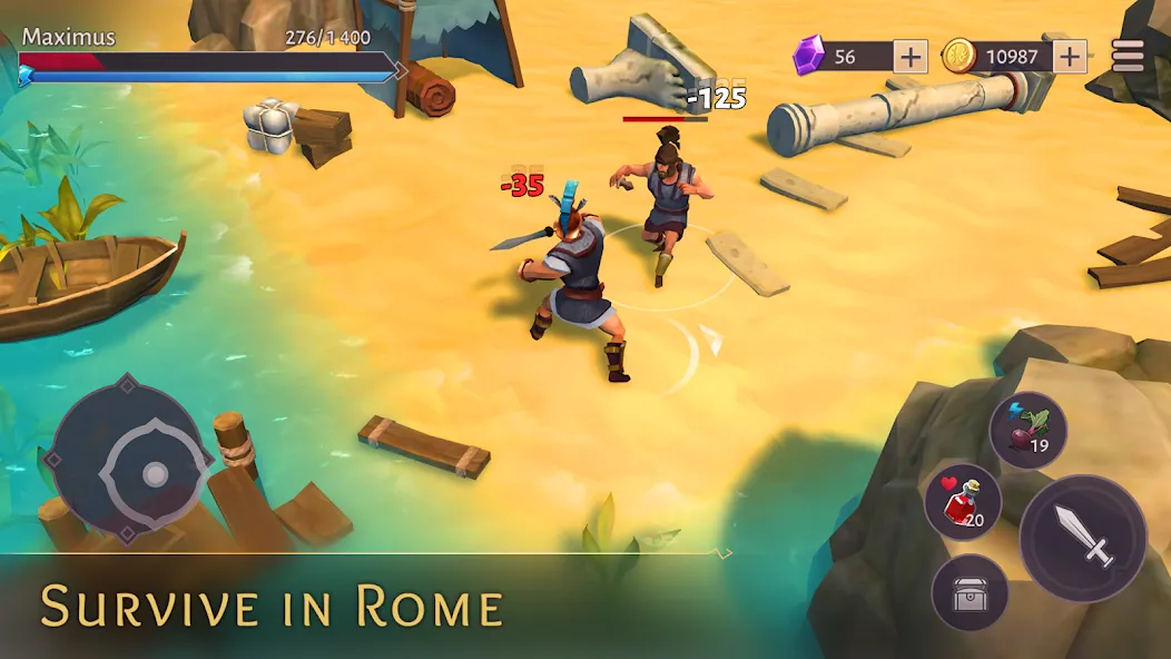 Gladiators: Survival in Rome [МОД: Все открыто, Дополнительные деньги и Меню MOD] Screenshot 1