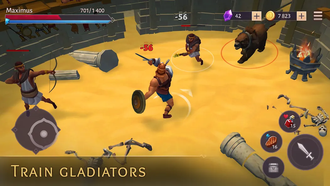 Gladiators: Survival in Rome [МОД: Все открыто, Дополнительные деньги и Меню MOD] Screenshot 3
