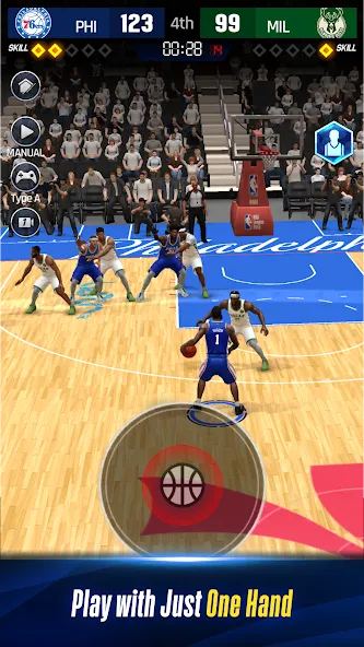 NBA NOW 24 (НБА СЕЙЧАС 23) [МОД: Меню, Бесконечные монеты и Открытые уровни] Screenshot 2