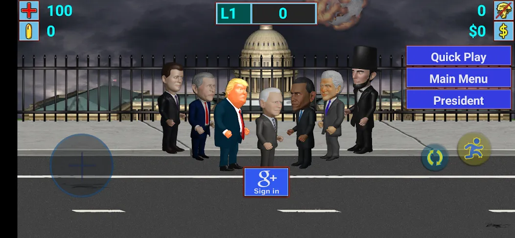 Aliens vs President (Элиены против Президента) [МОД: Меню, Бесконечные монеты и Открытые уровни] Screenshot 1
