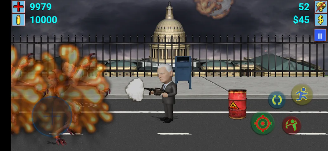 Aliens vs President (Элиены против Президента) [МОД: Меню, Бесконечные монеты и Открытые уровни] Screenshot 3