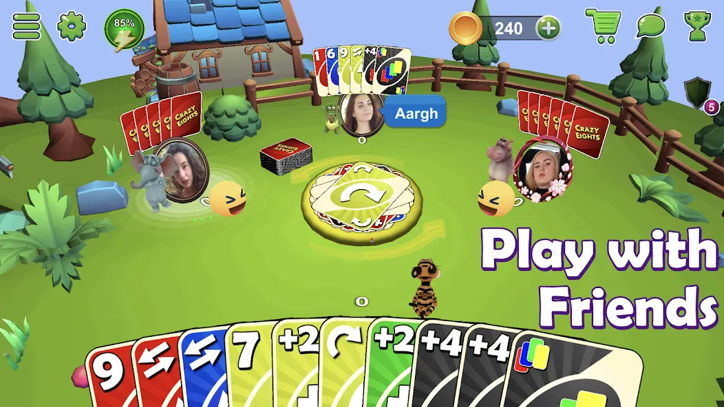 Crazy Eights 3D (КрэйзиЭйтс) [МОД: Много монет, Открытые уровни и Мега MOD] Screenshot 2