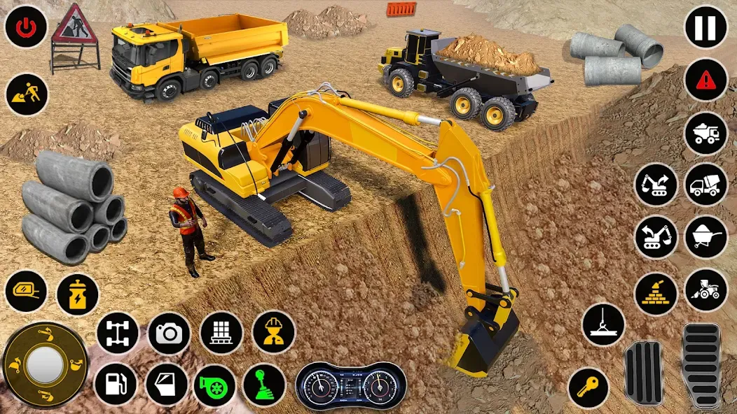 Construction Dump Truck Game (Конструкционный симулятор самосвала) [МОД: Все открыто, Дополнительные деньги и Меню MOD] Screenshot 5