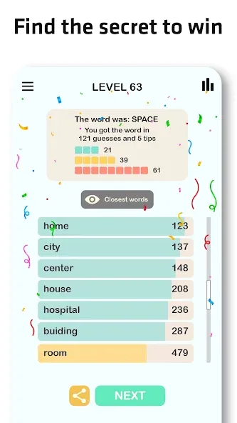 Contexto - Similar Word (Контекст) [МОД: Деньги, Монеты и Меню MOD] Screenshot 3