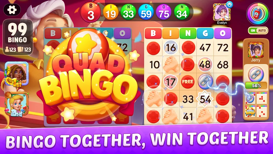 Bingo Frenzy®-Live Bingo Games (Бинго Френзи) [МОД: Все открыто, Дополнительные деньги и Меню MOD] Screenshot 2