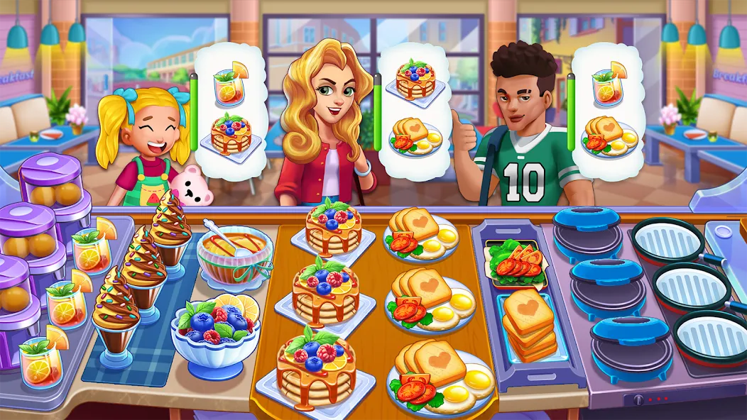 Food Voyage: Fun Cooking Games (Фуд Воядж) [МОД: Меню, Бесконечные монеты и Открытые уровни] Screenshot 3